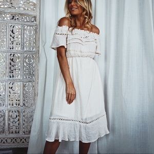Ivory Boho MIDI Dress